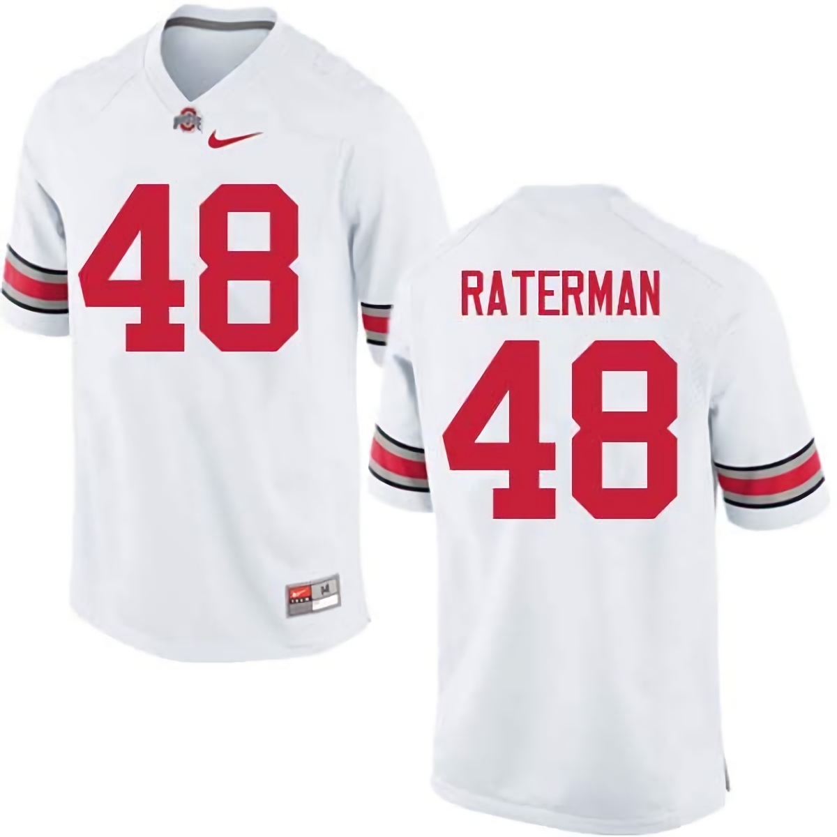 Clay Raterman Ohio State Buckeyes Men's NCAA #48 Nike White College Stitched Football Jersey EOU8056JP